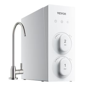 Reverse Osmosis System, 400 GPD 8-stage Tankless Reverse Osmosis Water Filter, Under Sink Water Filtration System, 2:1 Pure to Drain, Reduces TDS