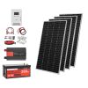 800W 12V Complete Solar Power Kit, 4*200W Monocrystalline Solar Panels + 12.8V 300Ah LiFePO4 Battery + 60A MPPT Charge Controller + 2000W Power Inver