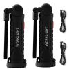 Rechargeable LED Work Light, 1200 mAh, Magnetic Mechanic Flashlight with Magnetic Base, 360° Rotation, 5 Lighting Modes, Foldable Grill Lamp for Mech