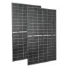 2PCS 400W Bifacial Solar Panels, 16BB N-Type Monocrystalline PV Module 24% Efficiency, IP65 Waterproof Solar Panel with MC4 Output & Aluminum Frame f