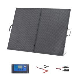 200W Foldable Solar Panel with Frame, 23% High-Efficiency Portable Monocrystalline Solar Panel Charger with 30A PWM Controller & MC4 Output, IP67 Wat