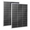 2PCS 100W Bifacial Solar Panels, 23% High-Efficiency N-Type Monocrystalline PV Module with MC4 Output & Aluminum Frame, IP67 Waterproof Solar Panel f