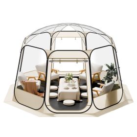 Pop up Bubble Tent, 12 x 11.1 ft Waterproof & UV-Resistant, Clear Camping Tent Shelter, Outdoor Garden Dome Igloo Tents with Windows, 540° Panoramic