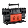 Dual-Cylinder Heavy Duty Air Compressor, 10.6CFM Auto-Stop Portable Tire Inflator, 12V 150PSI Offroad Air Pump with LCD Digital Display & Adapters fo
