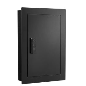 Wall Safe, 3-Tier Hidden Wall Safe with Fingerprint, Password, Key & Turning Knob