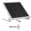 20W 12V Solar Battery Trickle Charger Maintainer, Mono Solar Panel Battery Charger with Built-in MPPT Controller & Adjustable Mount Bracket, IP65 Wat