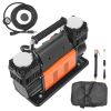 10.6 CFM Heavy Duty Air Compressor, 30s Fast Inflation | Dual-Cylinder Portable Tire Inflator, 12V 150PSI Offroad Air Pump with Adapters for Trucks C