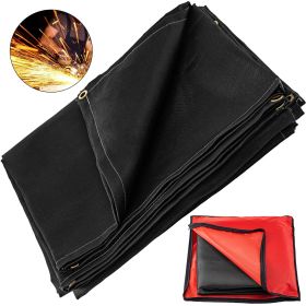 6 x 10 Ft Welding Blanket Black Fiberglass Blanket Portable Fiberglass Fire Retardant Blanket Welding Mat Welding Fireproof Thermal Resistant Ins