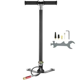 PCP Hand Pump, 4 Stage, 30Mpa 4500 PSI High Pressure PCP Air Rifile Filling Stirrup Pump with Oil-Moisture Filter Pressure Gauge, Stainless Steel for