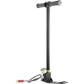PCP Hand Pump, 3 Stage, 30Mpa 4500 PSI High Pressure PCP Air Rifile Filling Stirrup Pump with Oil-Moisture Filter Pressure Gauge, Stainless Steel for