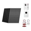 2400W 48V Complete Solar Power Kit, 12PCS 200W Monocrystalline Solar Panels + 51.2V 100Ah LiFePO4 Battery + 48V 5000W Hybrid Inverter, High Output Of