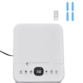 Portable Air Conditioner, 9L 550 CFM Swamp Cooler Air Conditioner with 12H Timer & Remote Control, 3-Speed Evaporative Air Cooler with 2 Ice Boxes, Q