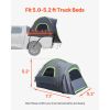Pickup Truck Tent, Fit 5.0-5.2 ft Truck Tents for Camping, Waterproof PU2000mm 2-3 Person Sleeping Truck Bed Tent with Double Layer Design Windows, S