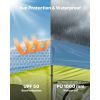 Camping Shower Tent, 2-Room Portable Privacy Tent Changing Room with Shower Bag, Ground Stakes, Ropes, Carry Bag, and Support Poles, 150D Oxford Fabr