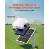 20W 12V Solar Panel Battery Charger, Solar Battery Trickle Charger Maintainer with Built-in Controller & 0-60° Adjustable Pole Mount Bracket, IP67 fo