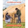 Inflatable Tents for Camping, 5-8 Person Easy Setup Blow up Tent with Hand Pump, Luxury Glamping Tent with 2 Skylights, Canopy, Stove Jack 2 Doors &