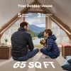 Inflatable Tents for Camping, 3-5 Person Easy Setup Blow up Tent with Hand Pump, 300D Oxford 4 Season Glamping Tent with Canopy, Stove Jack, 2 Doors
