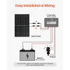 2PCS 400W Bifacial Solar Panels, 16BB N-Type Monocrystalline PV Module 24% Efficiency, IP65 Waterproof Solar Panel with MC4 Output & Aluminum Frame f