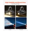 Headlamp, Bright LED Rechargeable Headlight, Lightweight Head Flashlight with 16 Lighting Modes, Adjustable Headband & 90° Angle, Zoomable Head Lamp