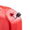 Fuel Container, 2.6 Gallon, Gas Can with Spout and Lockable Bracket, 15 L/min Max Flow Rate, Secure & Leak-proof, Portable Flat Fluid Container for M