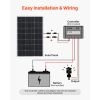 4PCS 100W Monocrystalline Solar Panels, 23% High-Efficiency Mono PV Module with Stable MC4 Output & Aluminum Frame, IP65 Waterproof Solar Panel for C