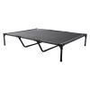 Elevated Dog Bed for Large Dogs, Portable Raised Dog Cot with Steel Metal Frame and Breathable Teslin Mesh, Indoor & Outdoor Pet Cooling Raised Hammo