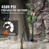 PCP Hand Pump, 4 Stage, 30Mpa 4500 PSI High Pressure PCP Air Rifile Filling Stirrup Pump with Oil-Moisture Filter Pressure Gauge, Stainless Steel for