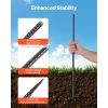 Rebar Stakes, 24-Inch, Heavy-Duty 0.47 in Diameter, Straight Galvanized Steel Ground Anchors with Chisel Point End & Rust-Resistant Coating, for Gard