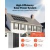 2400W 48V Complete Solar Power Kit, 12PCS 200W Monocrystalline Solar Panels + 51.2V 100Ah LiFePO4 Battery + 48V 5000W Hybrid Inverter, High Output Of
