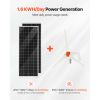 12V 400W Solar Wind Power Kit, 2PCS 100W Monocrystalline Solar Panels + 200W Wind Turbine + MPPT Wind/Solar Hybrid System Controller for Home RV Boat