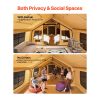 Inflatable Tents for Camping, 8-12 Person Easy Setup Blow up Tent with Hand Pump, 4 Season Luxury Glamping Tent with 2 Skylights, Canopy, Stove Jack,