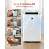 Portable Air Conditioner, 14000 BTU ASHRAE (9800 BTU SACC) 4-in-1 Standing Cooling Ac Unit, LED Touch Panel & Remote Control, 24h Timer, Cooling, Deh