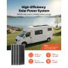 400W 12V Complete Solar Power Kit, 4PCS 100W Monocrystalline Solar Panels + 12.8V 200Ah LiFePO4 Battery + 40A MPPT Charge Controller + 2000W Power In