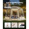 Pop up Bubble Tent, 12 x 11.1 ft Waterproof & UV-Resistant, Clear Camping Tent Shelter, Outdoor Garden Dome Igloo Tents with Windows, 540° Panoramic