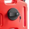 Fuel Container, 2.6 Gallon, Gas Can with Spout and Lockable Bracket, 15 L/min Max Flow Rate, Secure & Leak-proof, Portable Flat Fluid Container for M