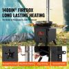 Wood Stove, 86 inch, Alloy Steel Camping Tent Stove, Portable Wood Burning Stove with Chimney Pipes & Gloves, 1400in³Firebox Hot Tent Stove for Outdo