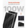 12V 600W Solar Wind Power Kit, 2PCS 100W Solar Panel + 400W Wind Turbine + 12.8V 100Ah LiFePO4 Battery + 1000W Power Inverter + MPPT Hybrid Controlle