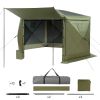 Pop up Gazebo Screen Tent, 12 x 12 ft Large 6-Sided Camping Canopy Tent with Removable Top & Carry Bag, Quick-Set & Bite-Proof, 8-10 Persons
