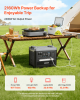 Portable Power Station, 2400W 2160Wh Power Station Solar Generator with 10 Output Ports & Adjustable Input Power