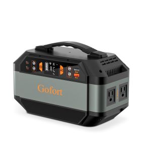 Gofort 330W Portable Power Station, 299Wh Solar Generator Backup Power Supply with 2X 110V AC Outlets, 4X 12V DC Outlets, Home Emergency Power