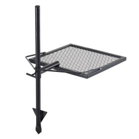 Swivel Campfire Grill, Fire Pit Grill Grate over Fire Pits, Heavy Duty Steel Grill Grates, 360° Adjustable Open Fire Outdoor Equipment, Fire Racks