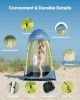Camping Shower Tent, 1 Room, Portable Privacy Tent Changing Room with Ground Stakes, Ropes, Carry Bag, and Steel Poles