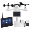 7-in-1 Wireless Weather Station with Wi-Fi, 7" TFT Colorful Display, Solar-Powered Outdoor Sensor, Indoor & Outdoor Monitoring