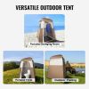 Camping Shower Tent, 83" x 42" x 83" 2 Rooms Oversize Outdoor Portable Shelter, Privacy Tent with Detachable Top, Pockets