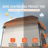 Camping Shower Tent, 66" x 66" x 87" 1 Room Oversize Outdoor Portable Shelter, Privacy Tent with Detachable Top, Pockets, Hanging Rope and Clothe