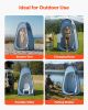 Pop up Shower Tent, Instant Portable Privacy Tent Changing Room with Ground Stakes, Ropes, and Carry Bag, 190T Polyester with Silver Coating