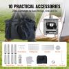 Wood Stove, 86 inch, Stainless Steel Camping Tent Stove, Portable Wood Burning Stove with Chimney Pipes & Gloves
