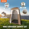 Camping Shower Tent, 66" x 66" x 87" 1 Room Oversize Outdoor Portable Shelter, Privacy Tent with Detachable Top, Pockets, Hanging Rope and Clothe