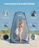 Pop up Shower Tent, Instant Portable Privacy Tent Changing Room with Ground Stakes, Ropes, and Carry Bag, 190T Polyester with Silver Coating