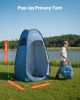 Pop up Shower Tent, Instant Portable Privacy Tent Changing Room with Ground Stakes, Ropes, and Carry Bag, 190T Polyester with Silver Coating